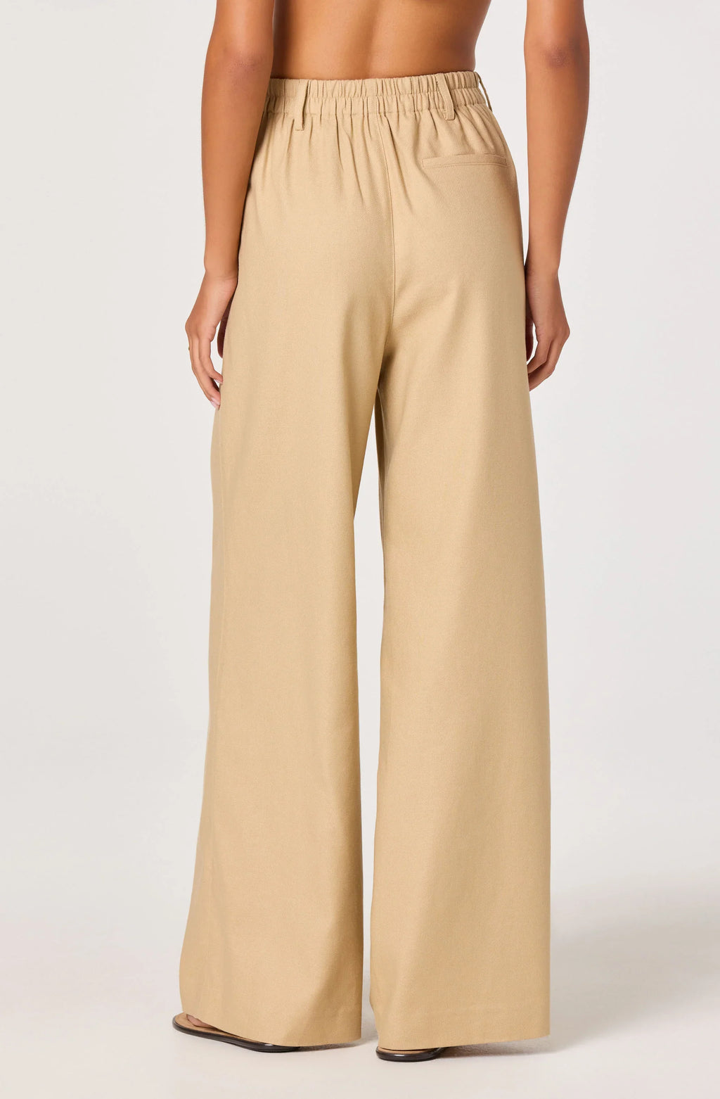 Pantalon large taille haute en lin Neha