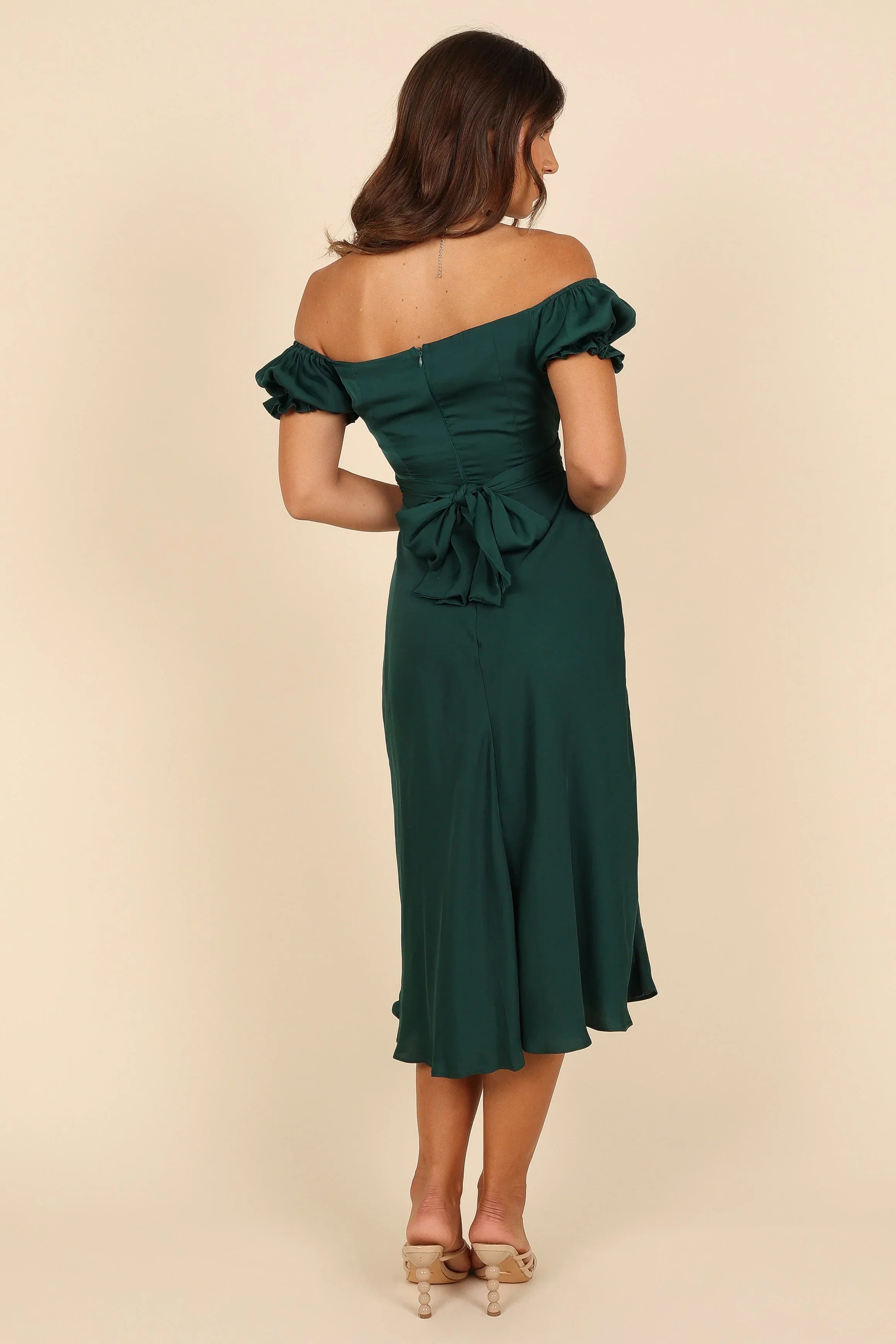 Robe Midi Volants Mickenna Sweetheart - Émeraude