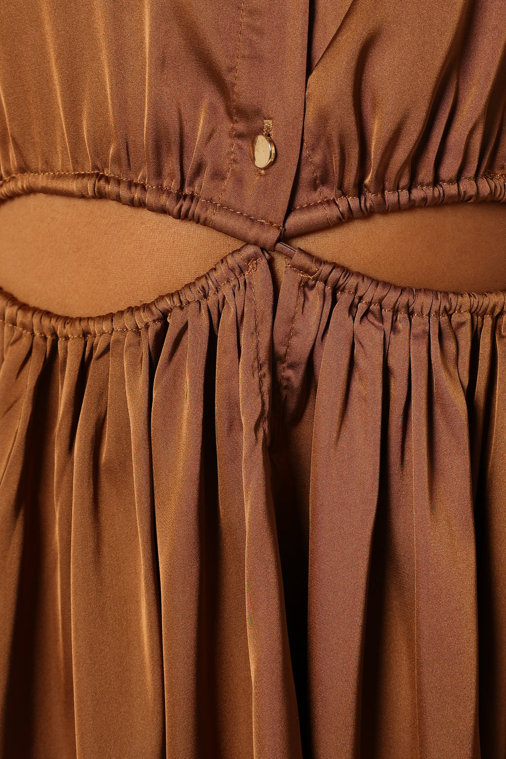 Robe midi manches longues Jett - Bronze