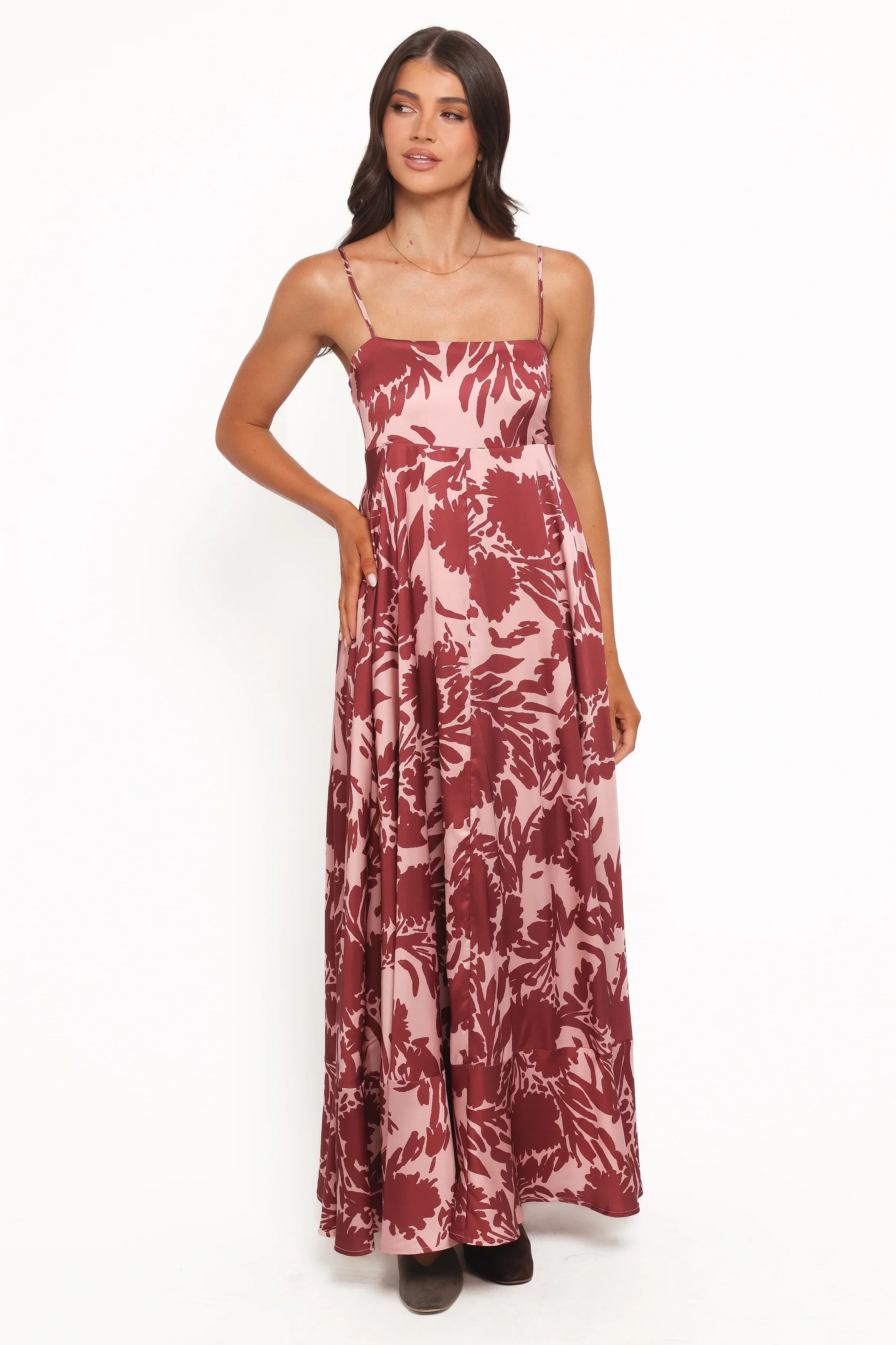 Robe longue Elanor - Bordeaux pâle
