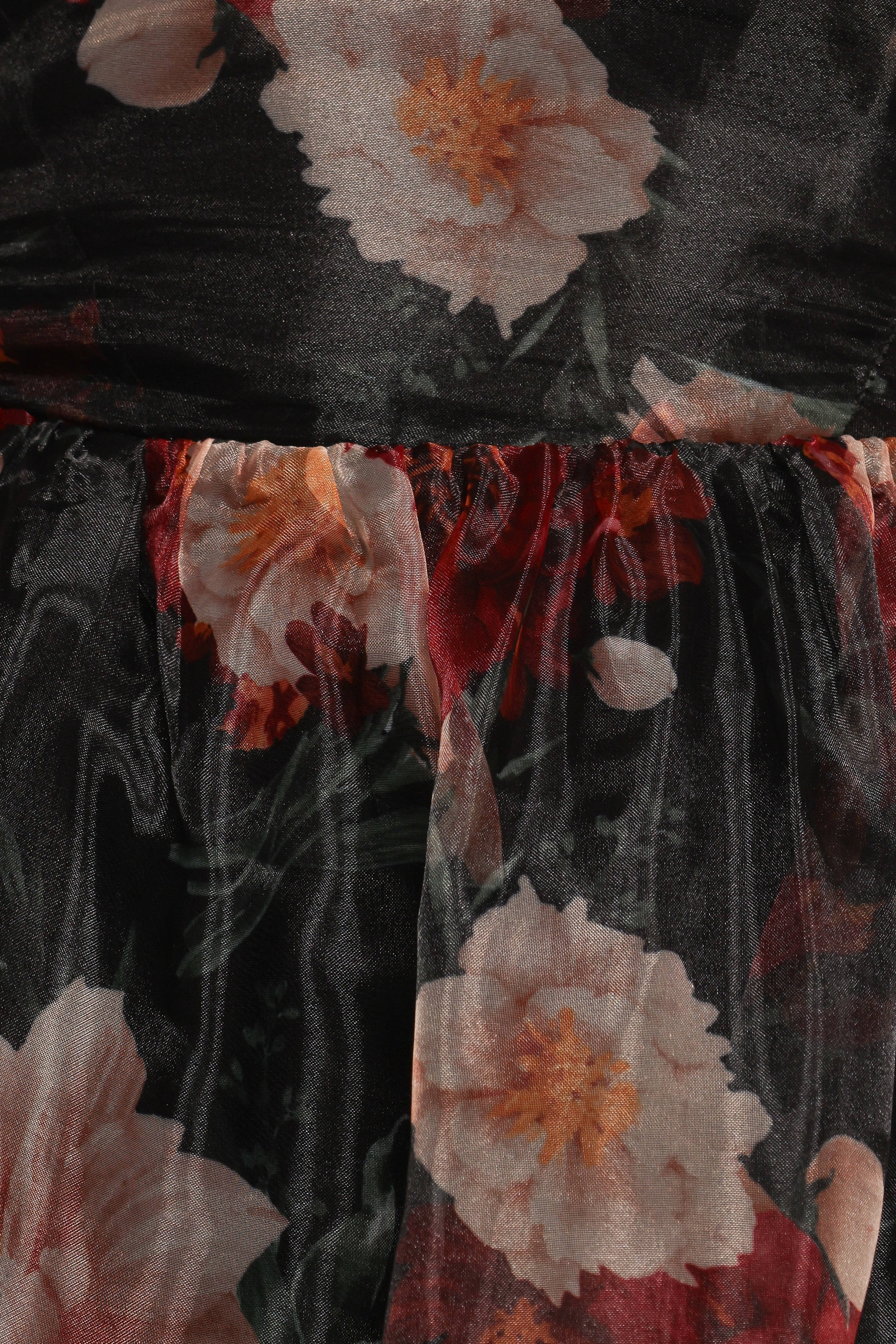 Robe midi Elspeth – Imprimé floral noir
