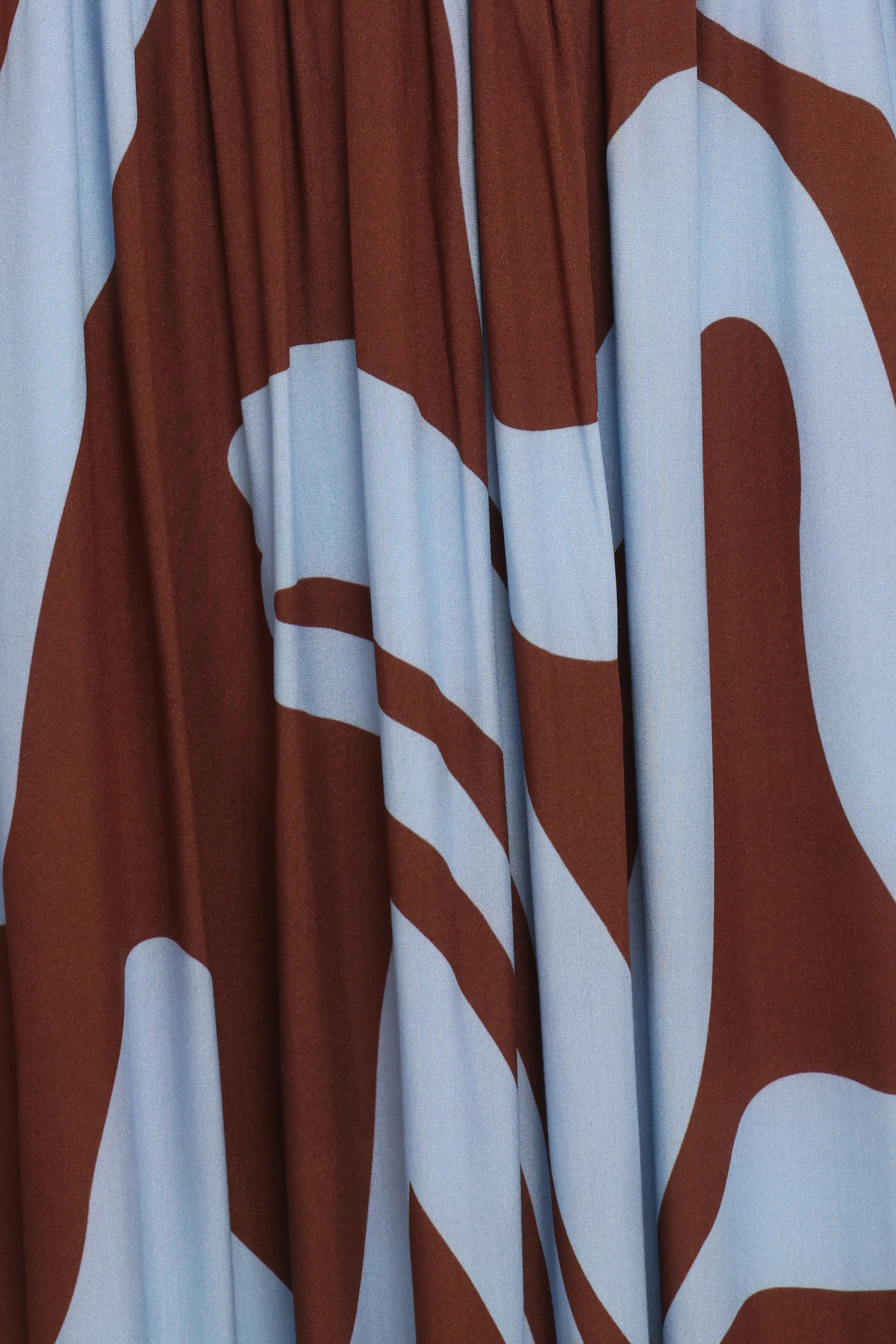 Robe longue Nesta - Marron/Bleu