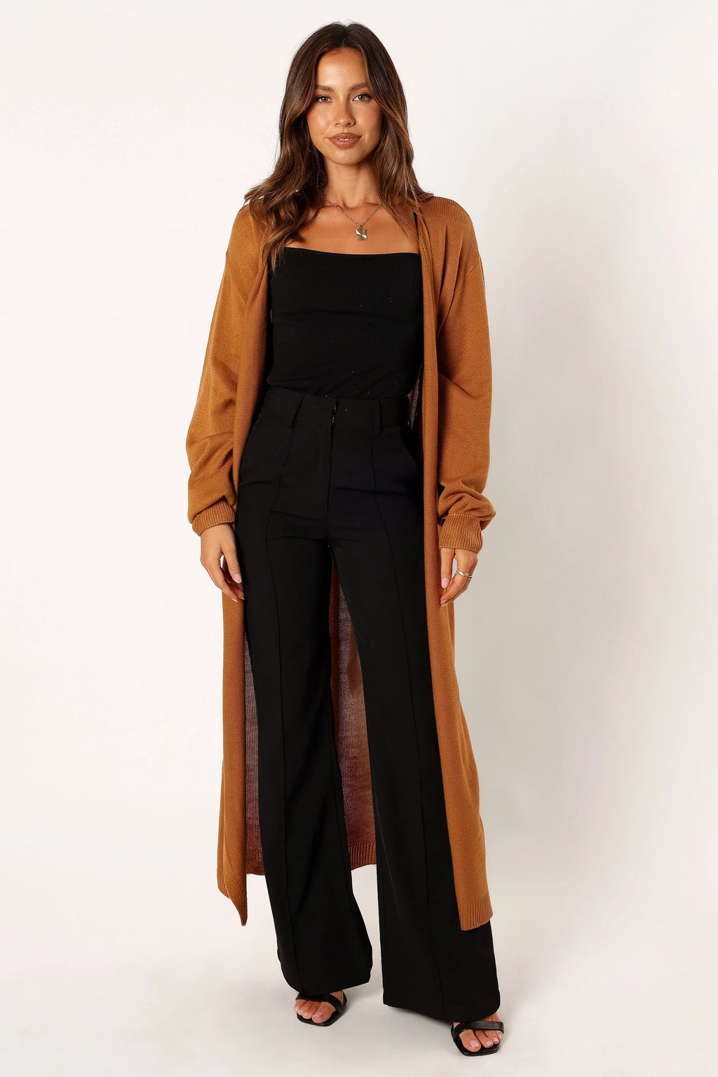 Robe midi en maille Nova - Camel