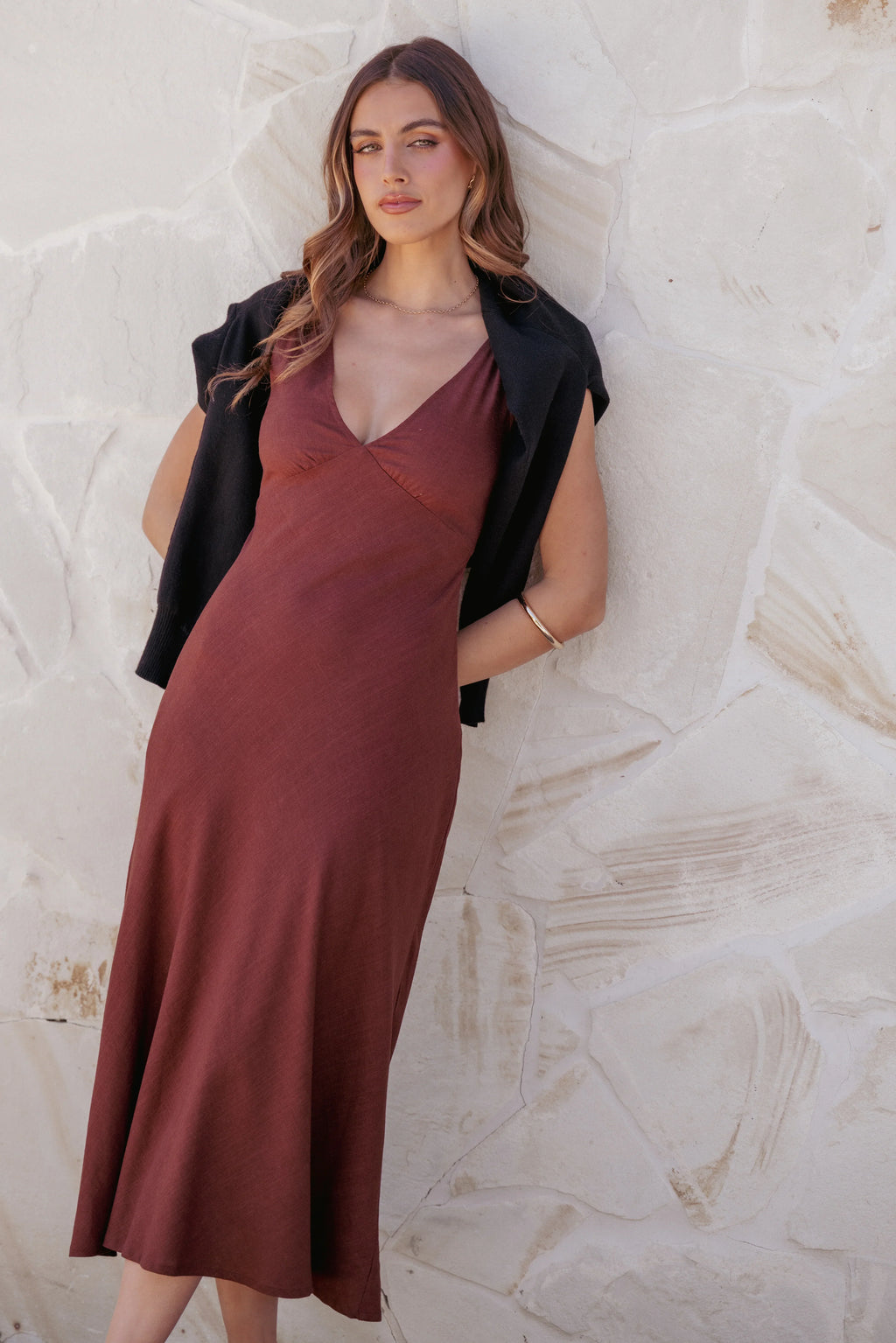 Robe midi Shyla - Marron