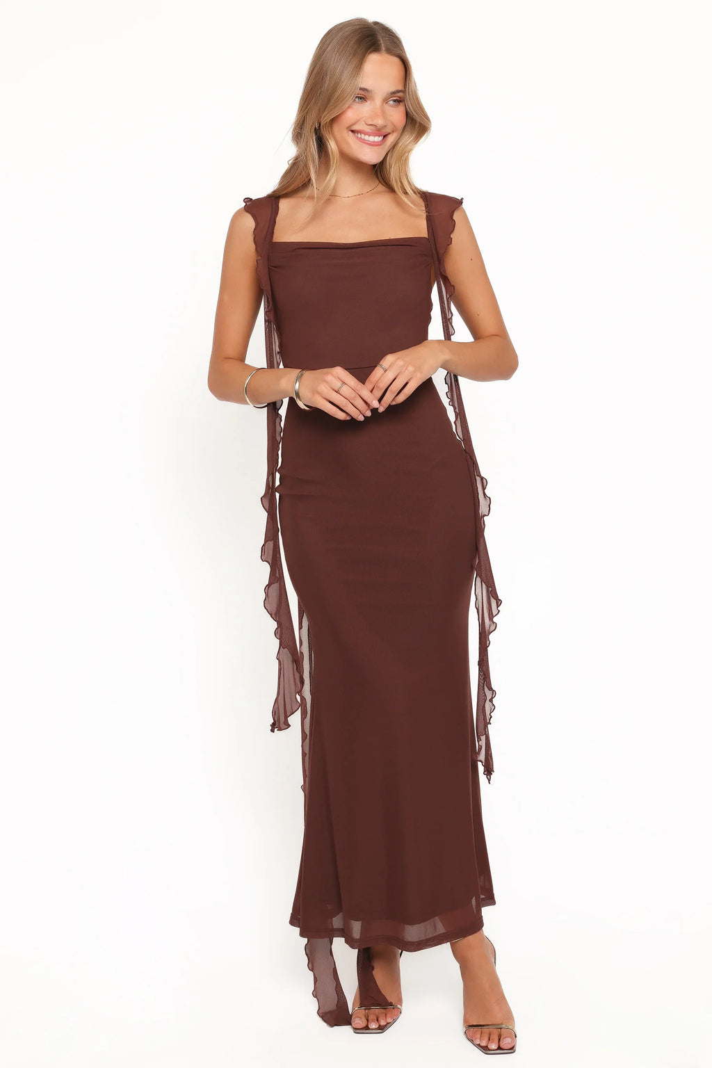 Robe longue Chiara - Marron