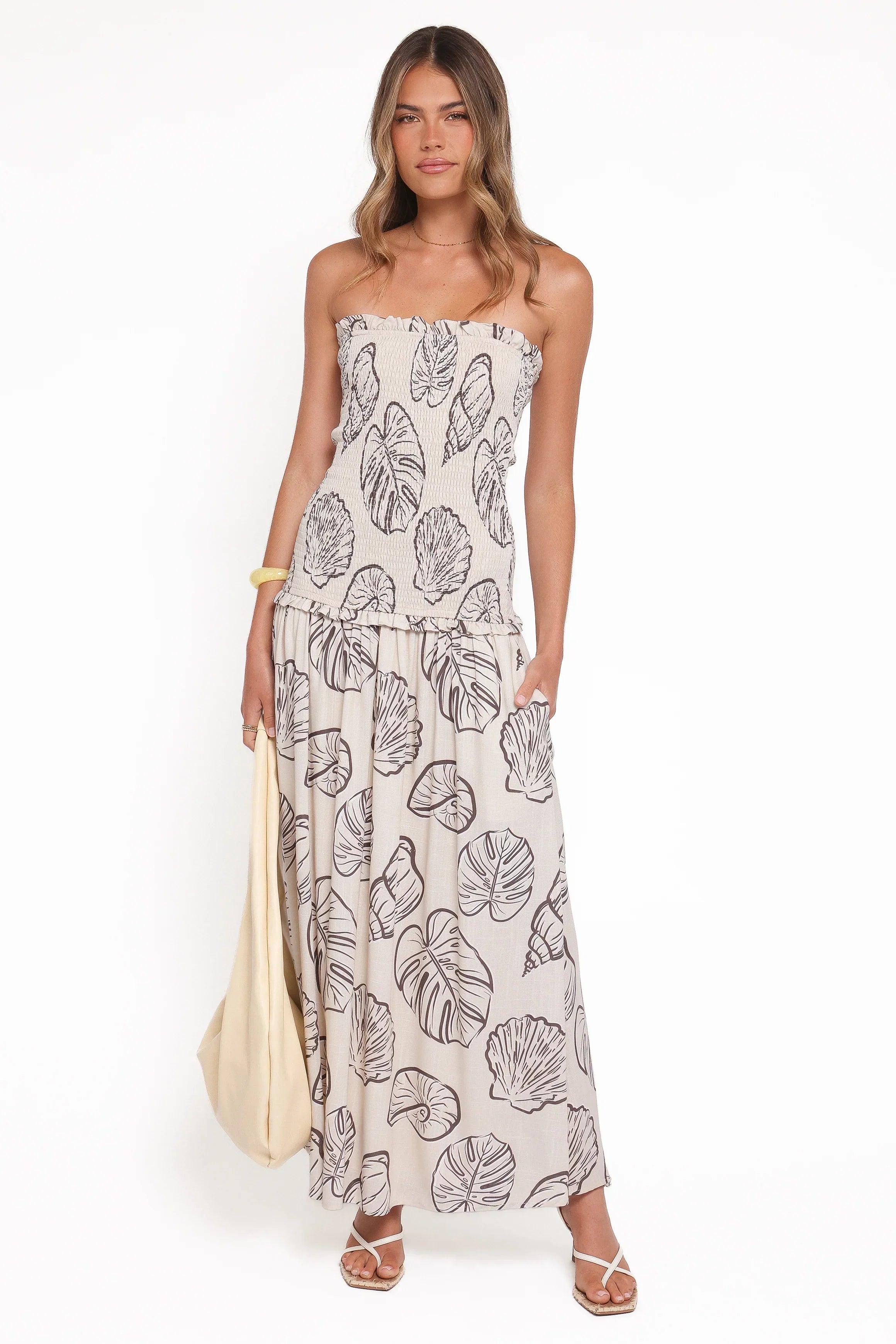 Robe longue Parkway – Coquillages Crème