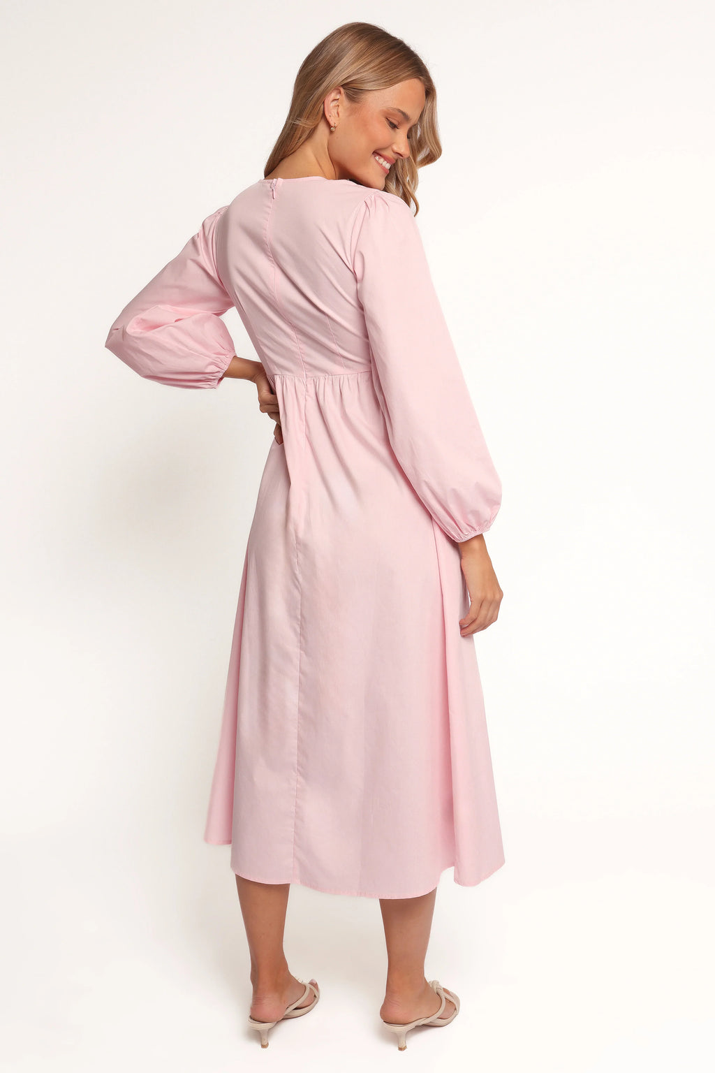 Robe longue Ilyana à manches longues - Rose