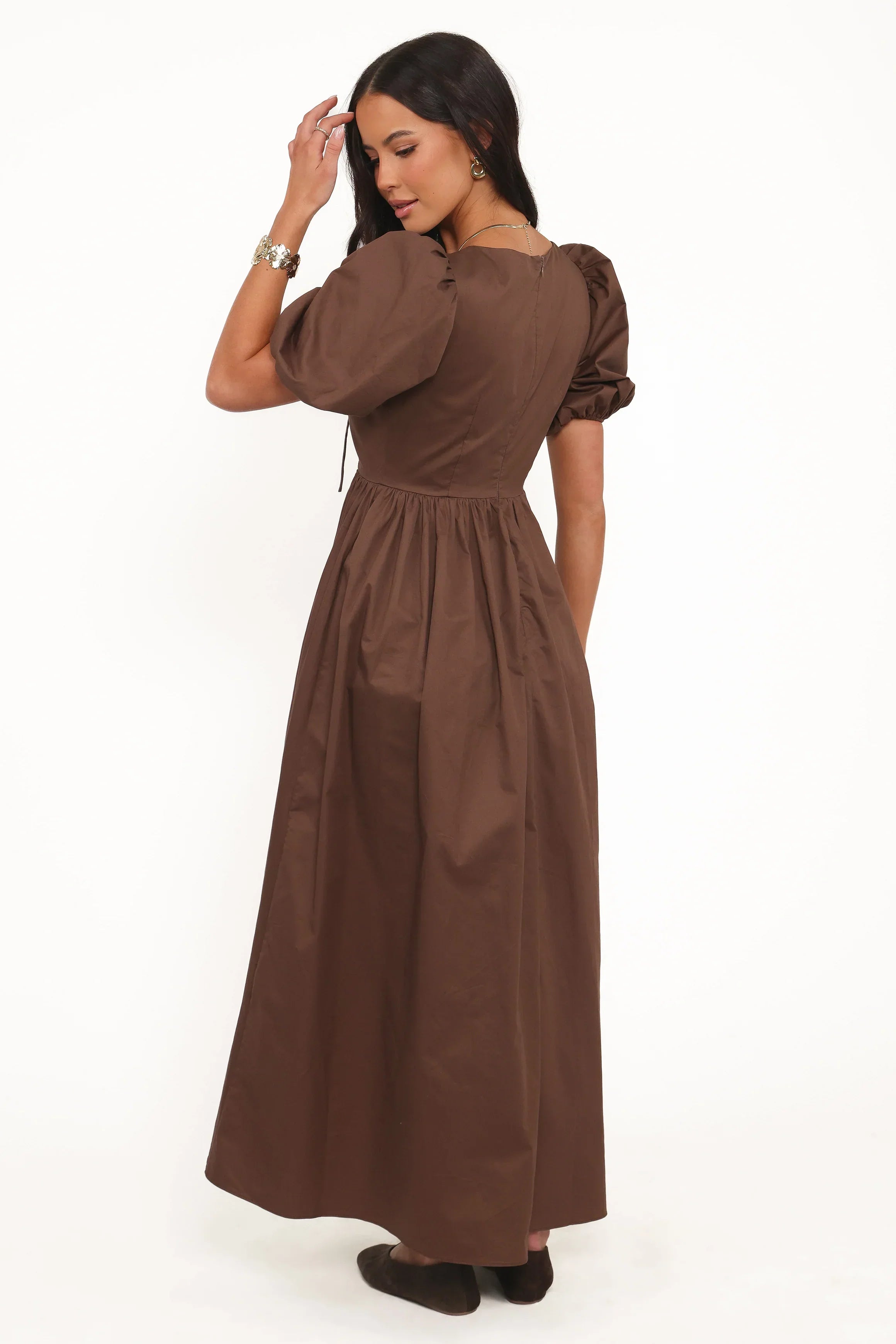 Robe longue Karla – Chocolat amer