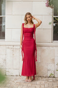 Robe longue Chiara - Rouge