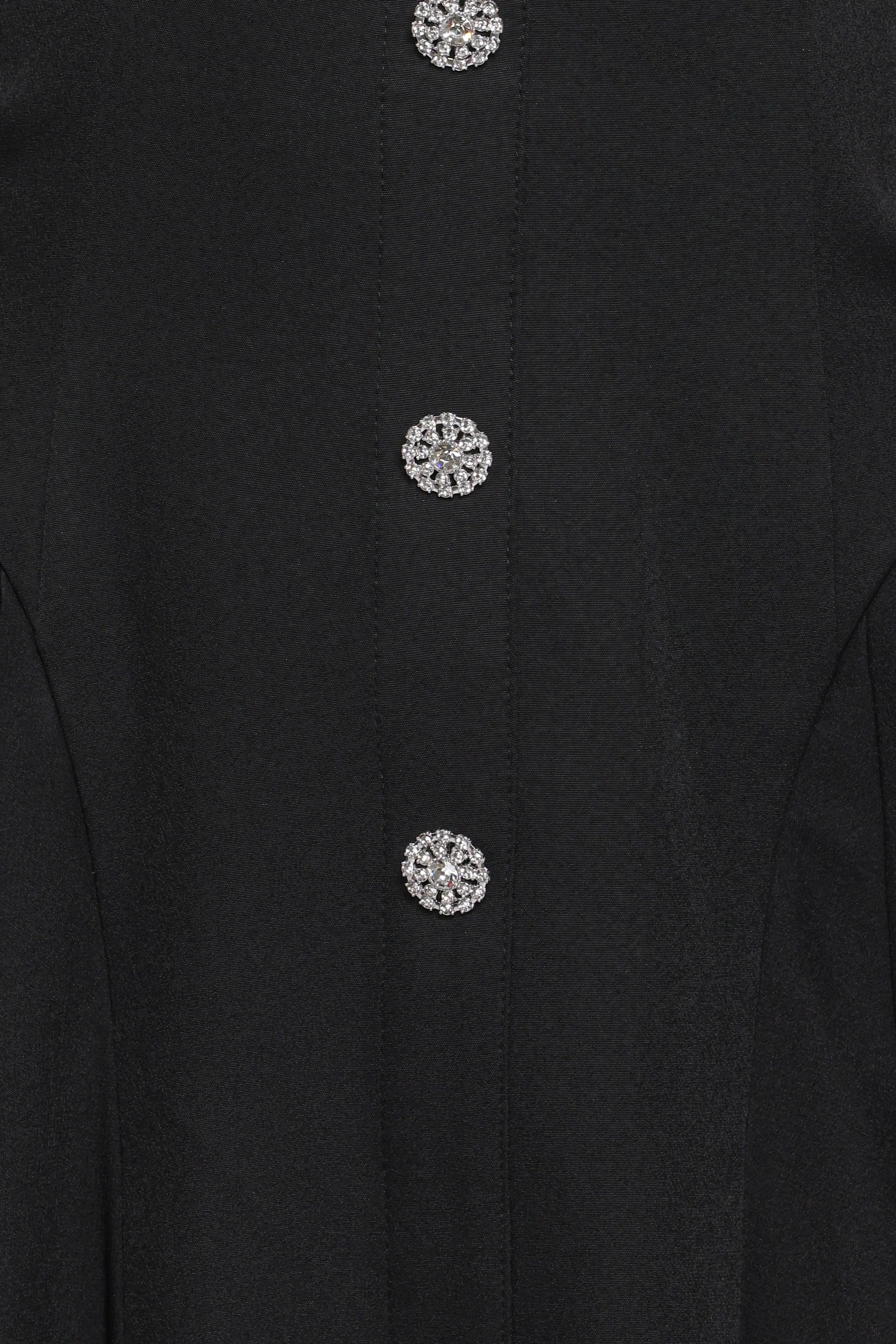 Robe courte à manches longues Sonya - Noire