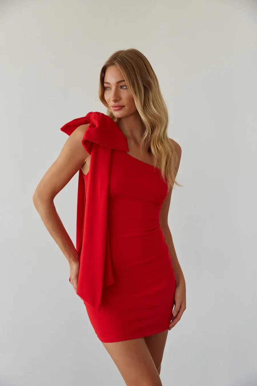 Mini-robe moulante Mischa Bow
