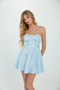 Emme Jacquard Bustier Mini Dress