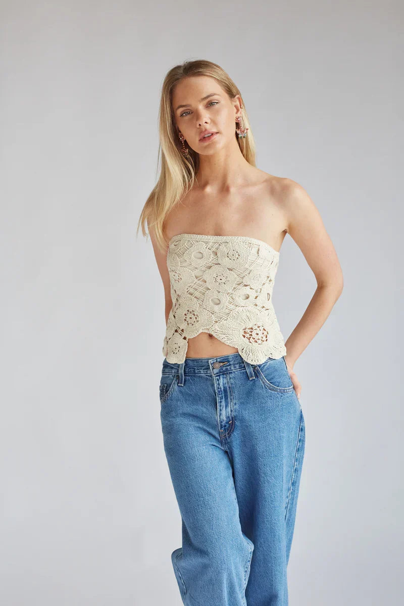 Haut bustier en crochet Sawyer