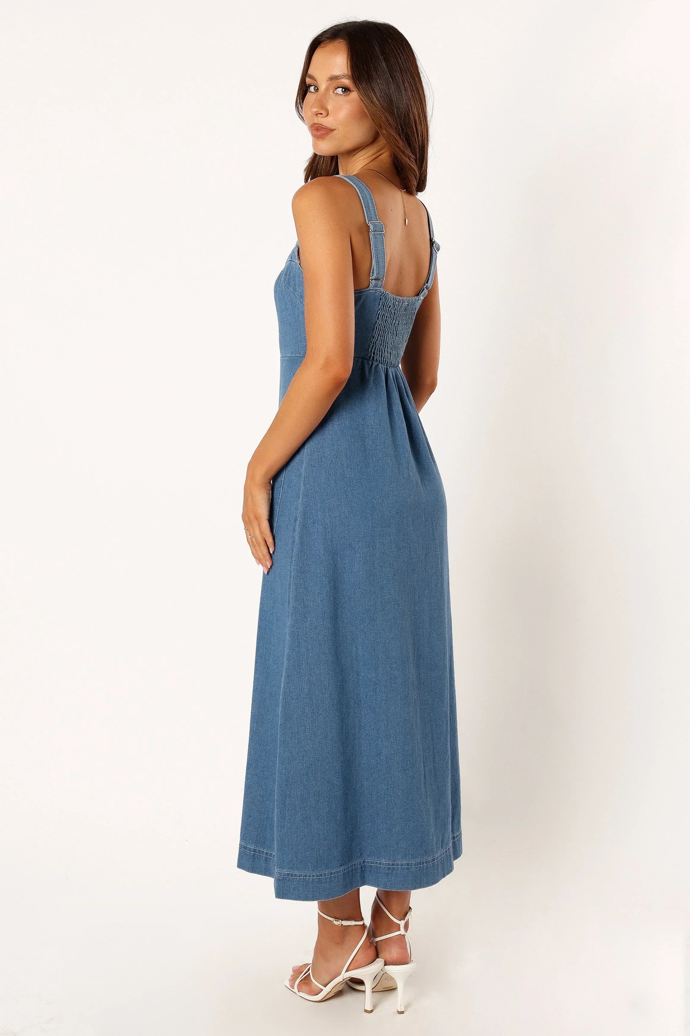 Robe Bettie mi-longue en jean