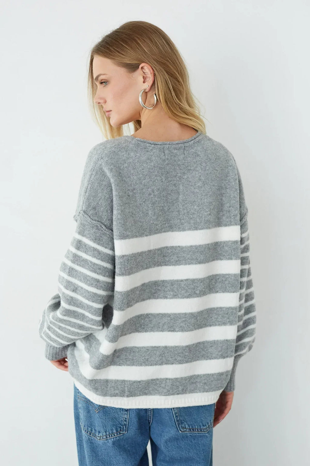 Pull oversize rayé Charlotte