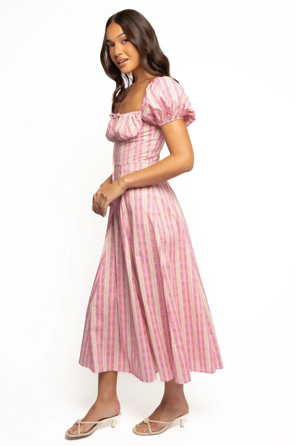 Robe midi Améthyste - Rose