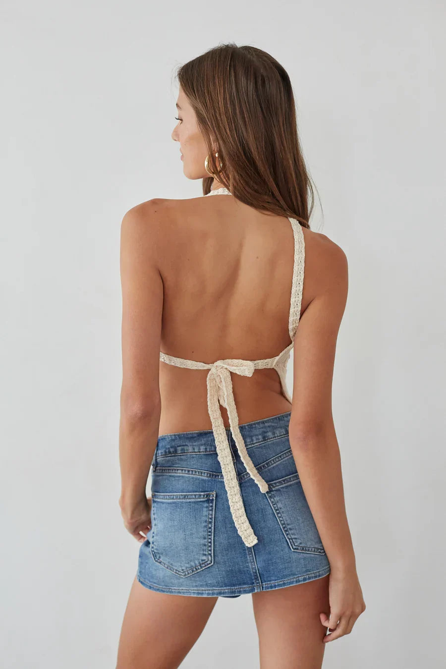 Mini-jupe short en jean Dasha