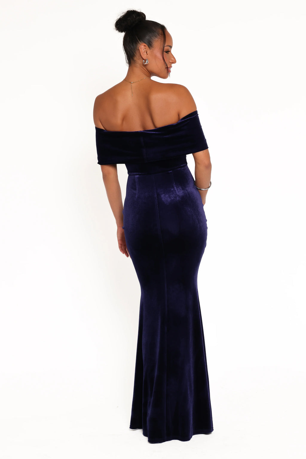 Robe longue épaules dénudées Adair - Marine
