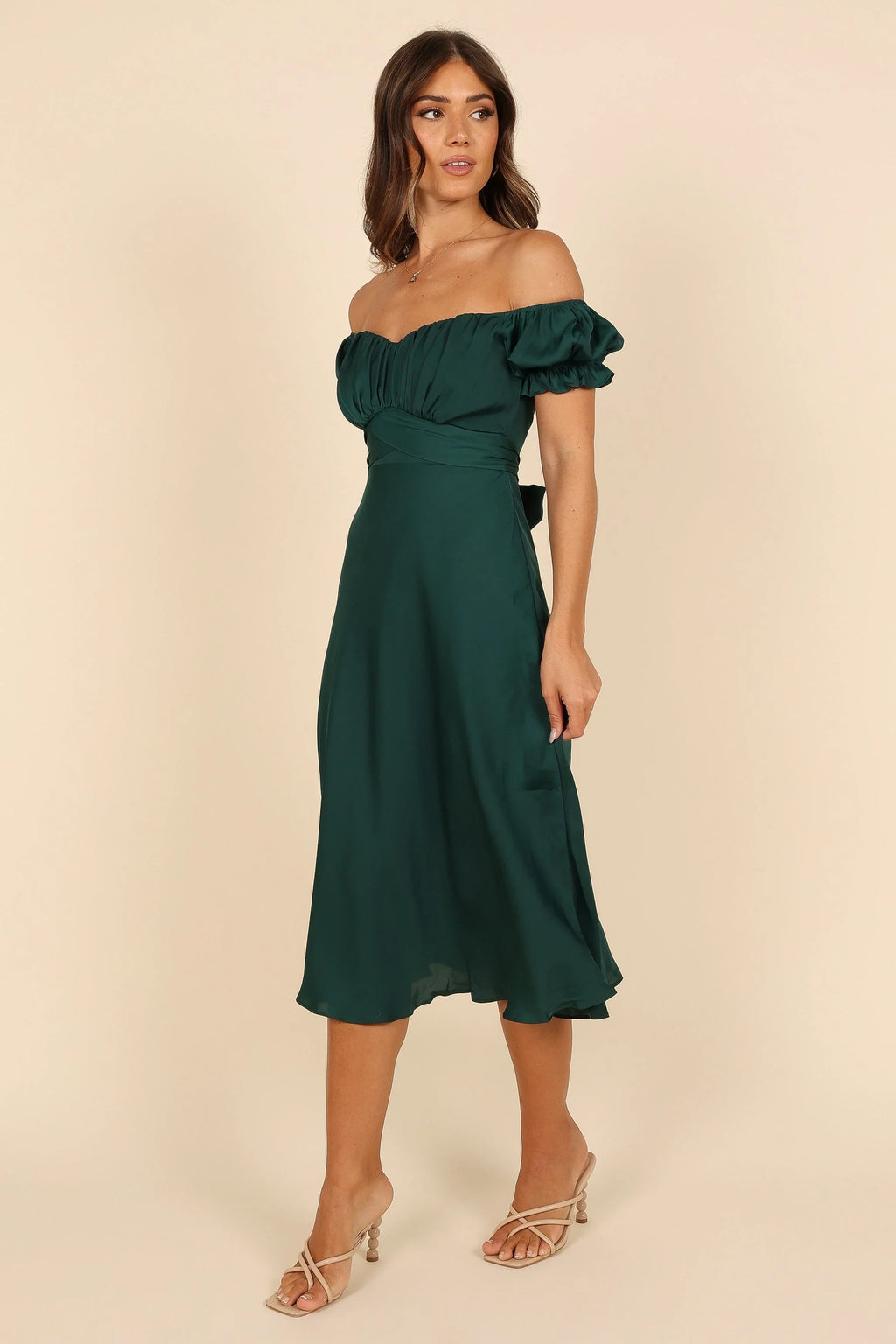 Robe Midi Volants Mickenna Sweetheart - Émeraude