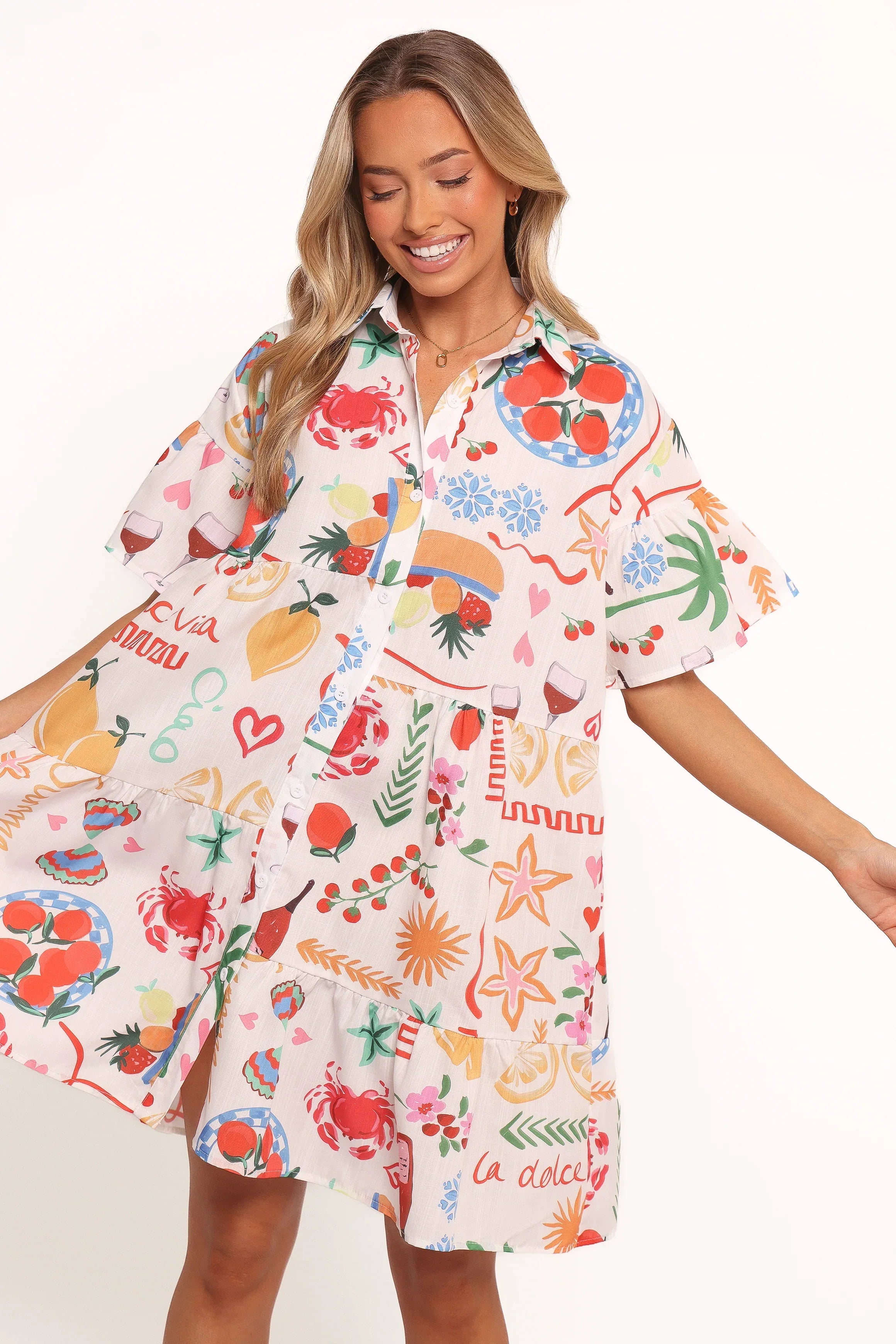 Mini-robe pêche - Dolce Vita
