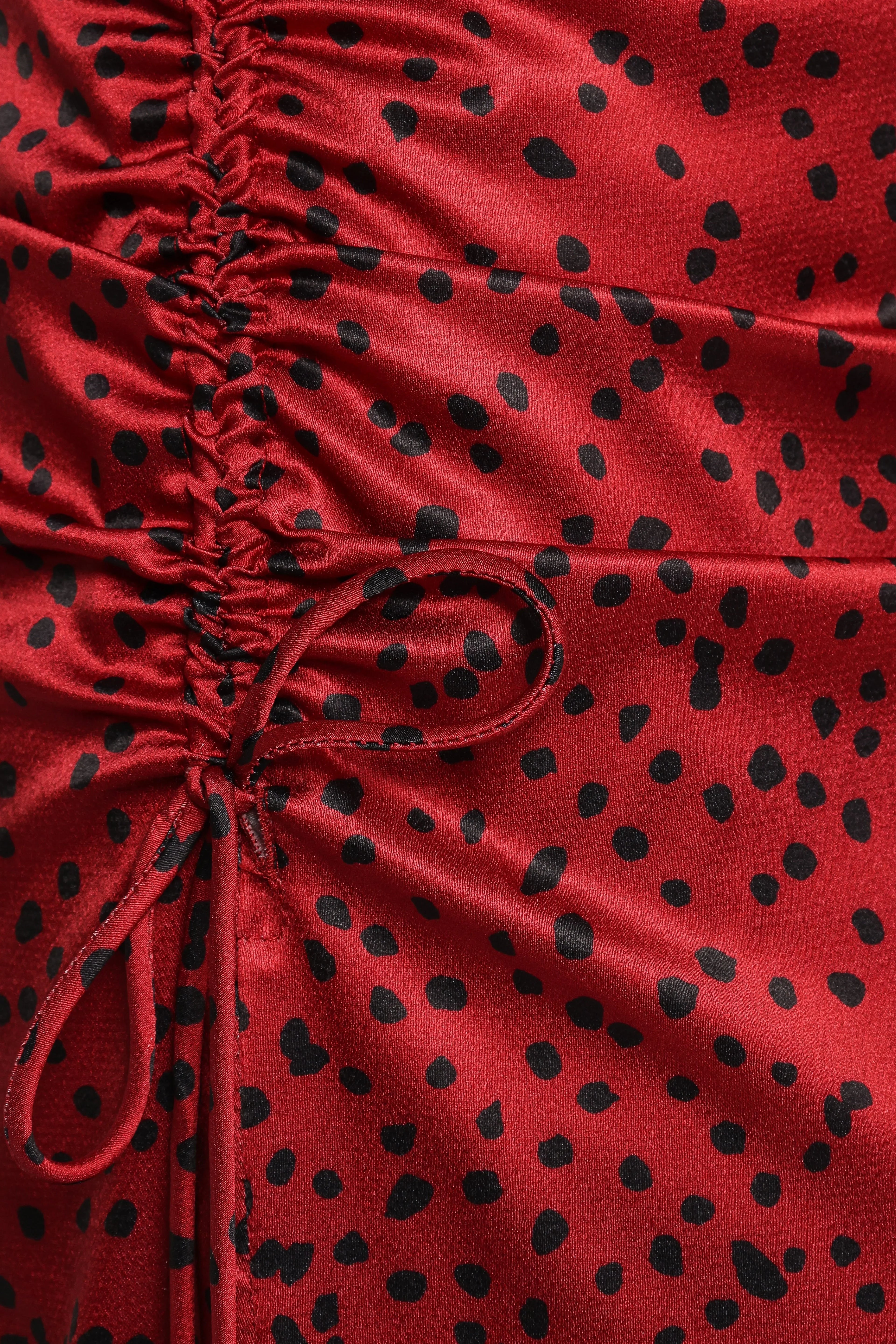 Robe midi Enid - Rouge