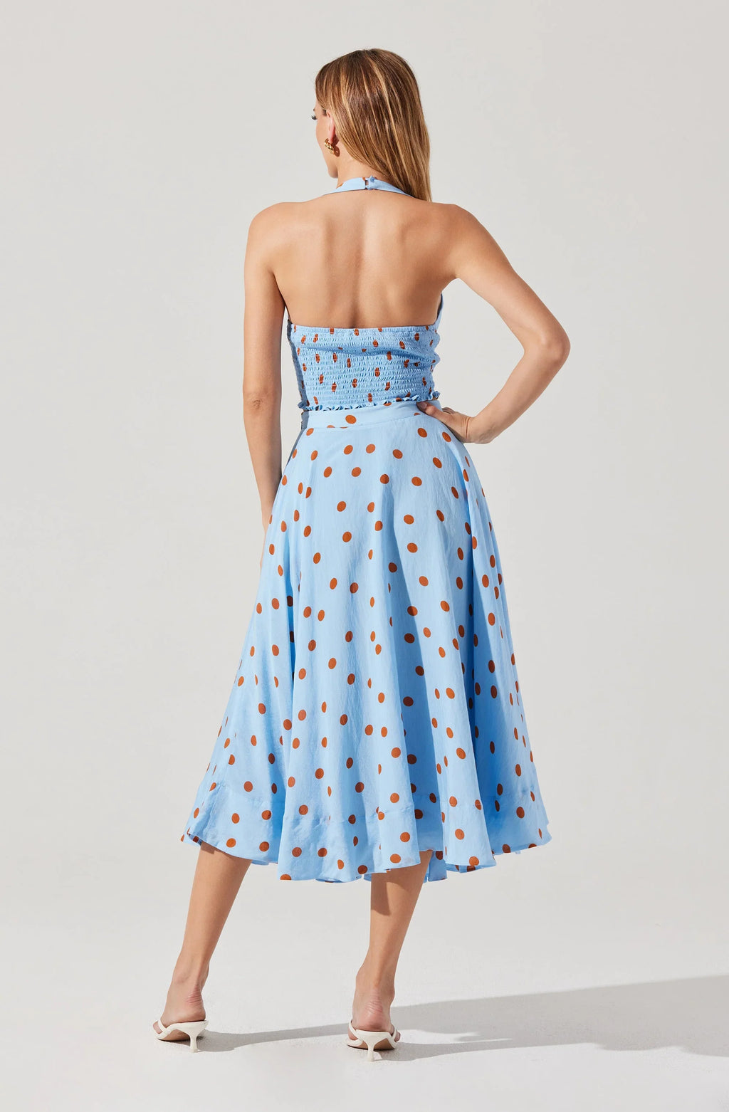 Janie Polka Dot Midi Skirt