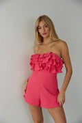 Combishort bustier à volants Leilani