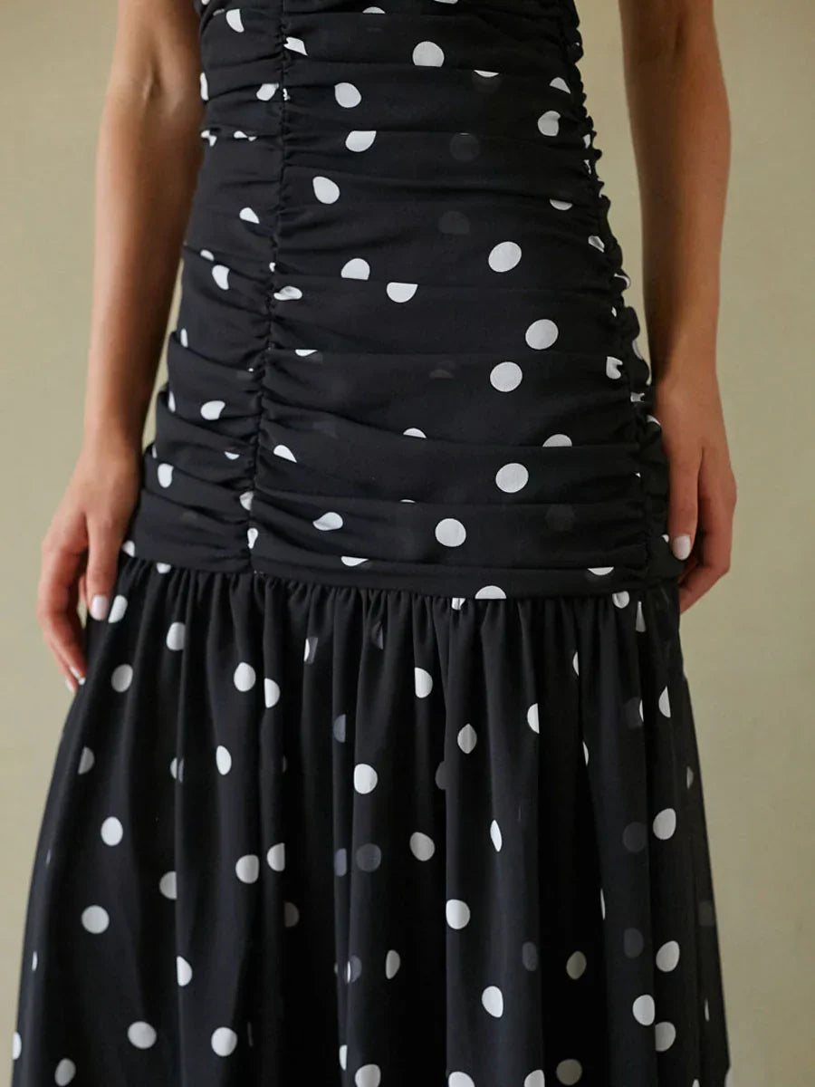 Robe longue froncée Tansy