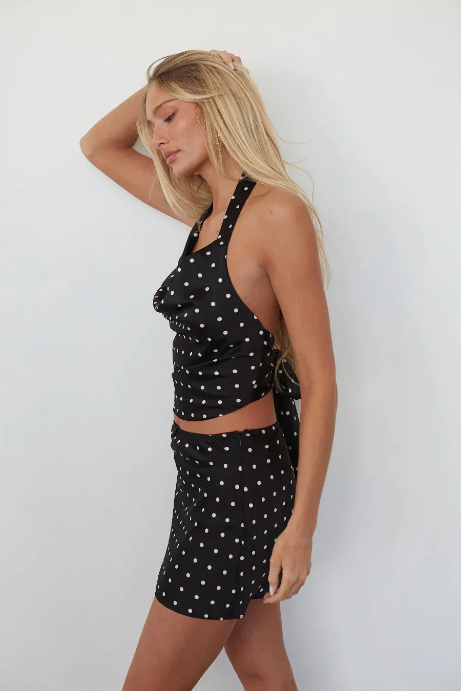 Mini-jupe-culotte Kendra à pois