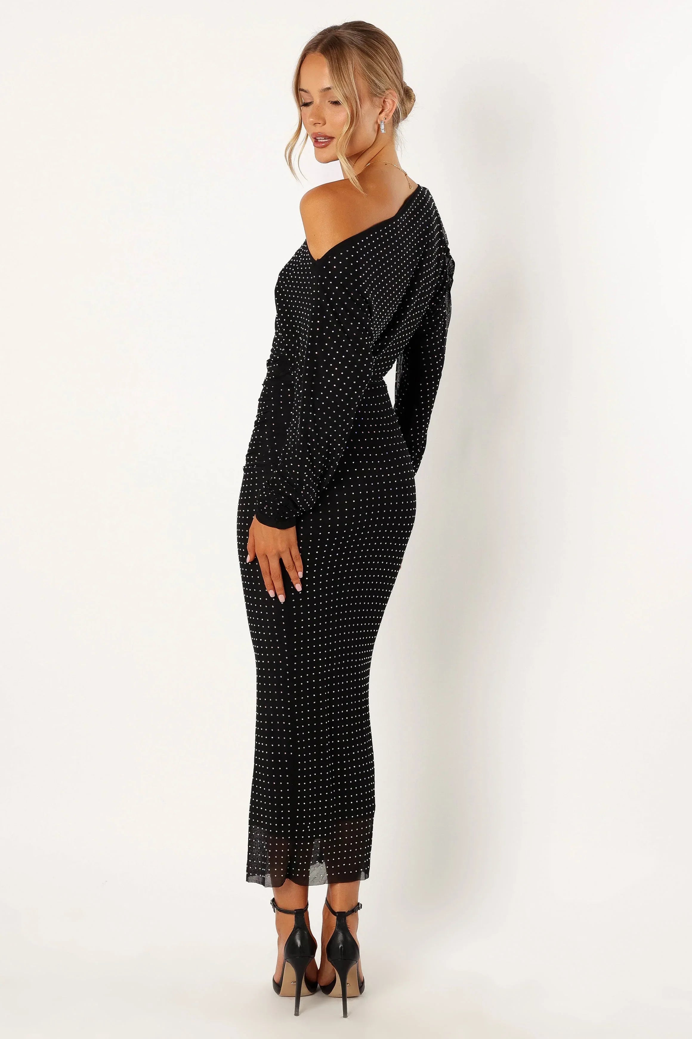 Loeve Long Sleeve Midi Dress - Black