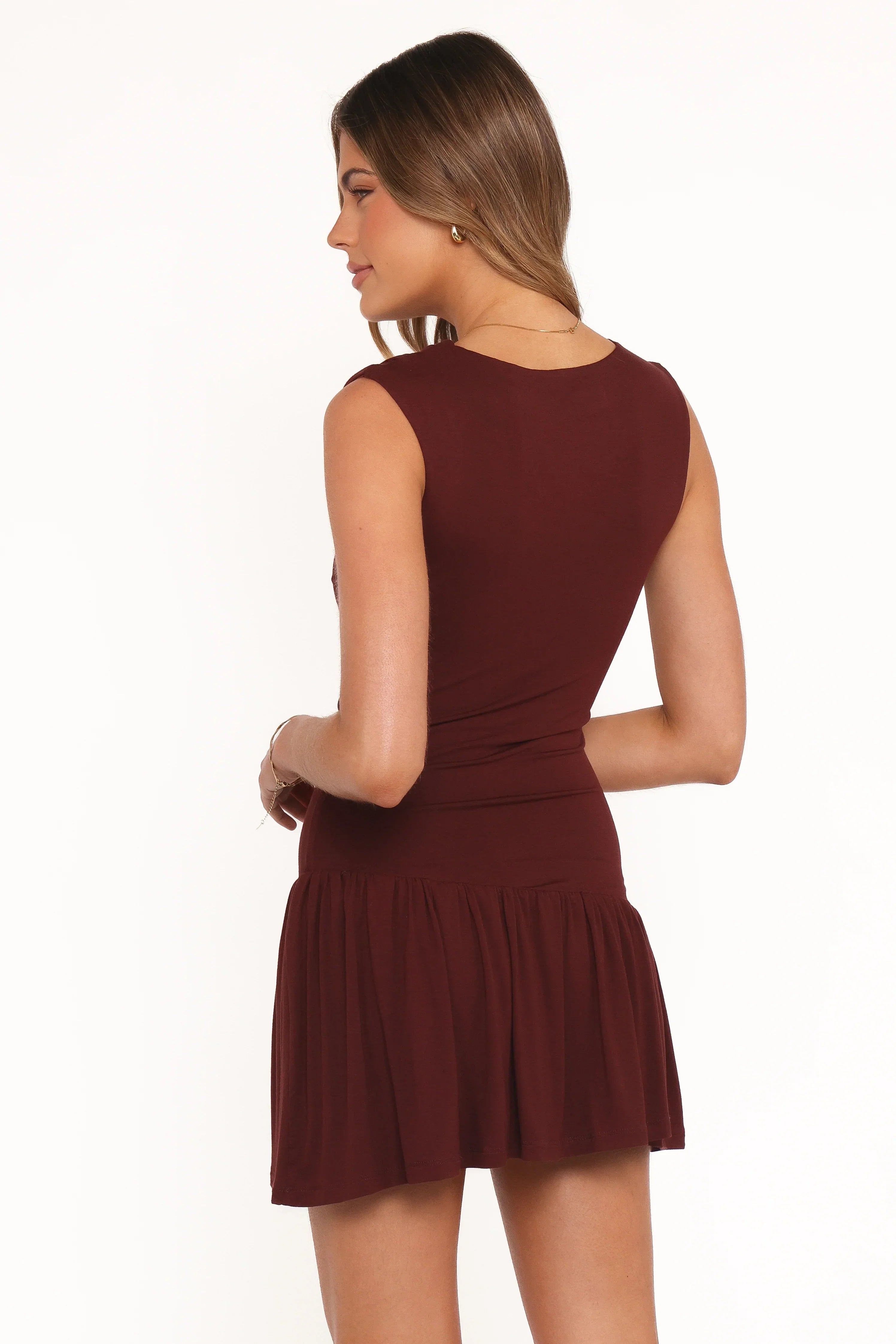 Mini-robe Troyan - Marron chocolat