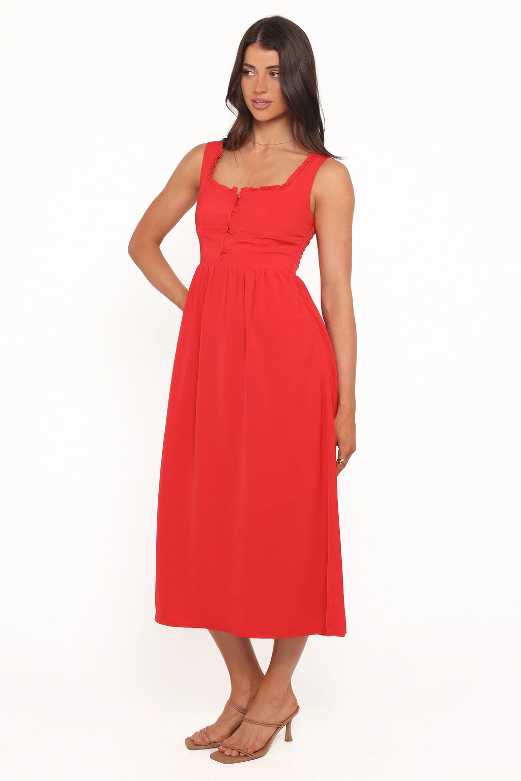 Robe midi Melrose - Rouge