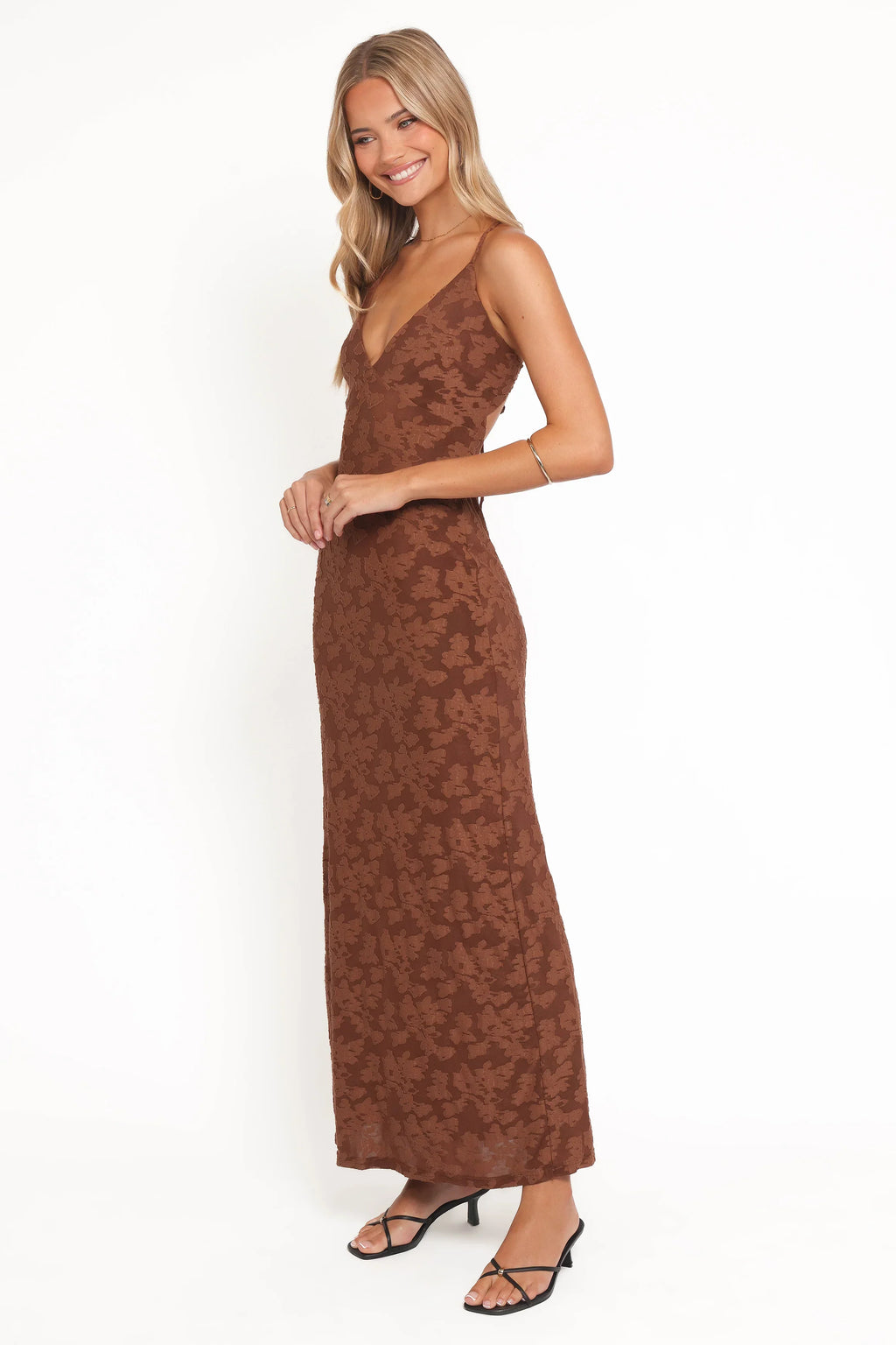 Robe longue Araminta - Marron