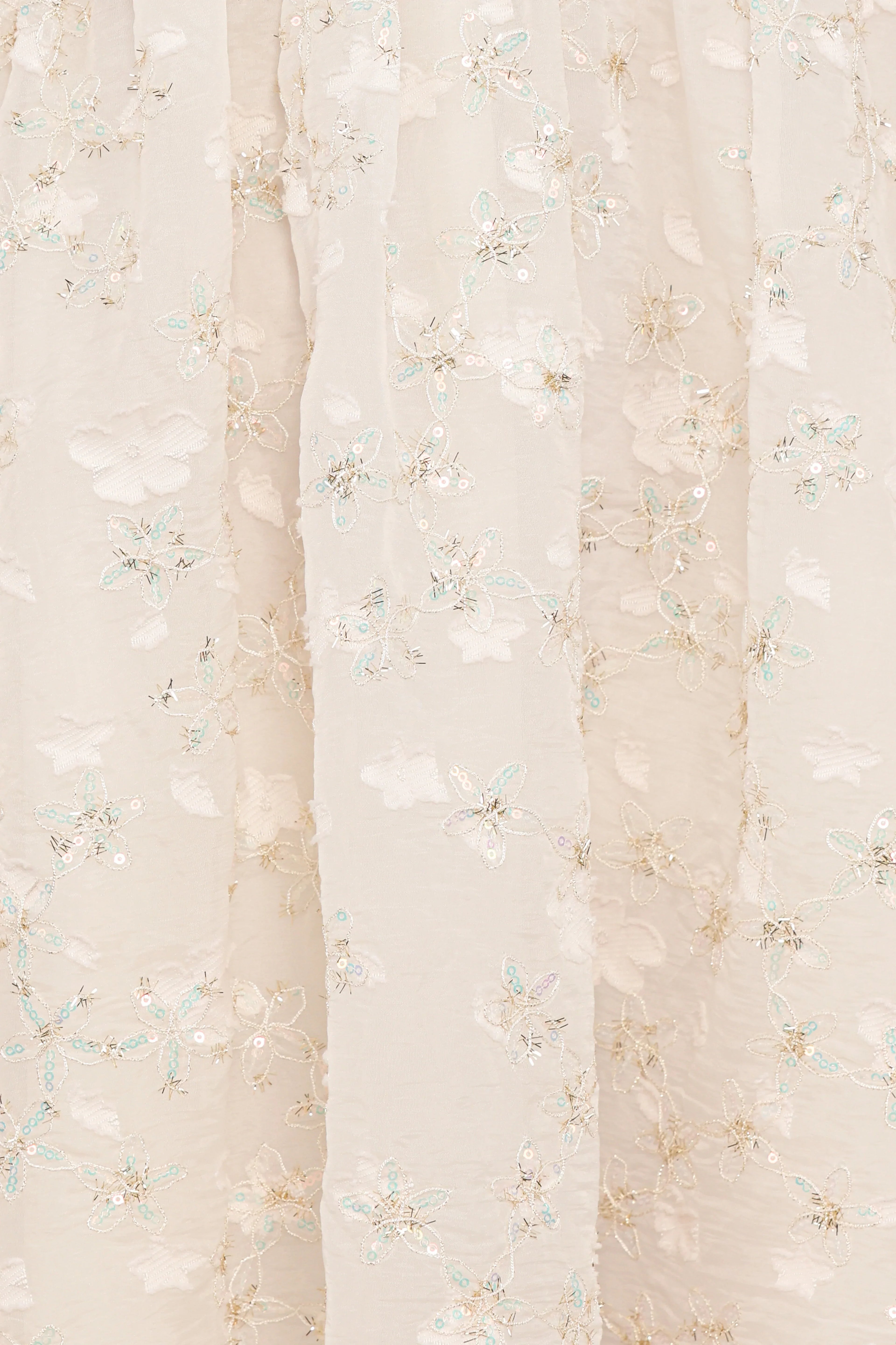 Mini-robe Lillan - Paillettes ivoire