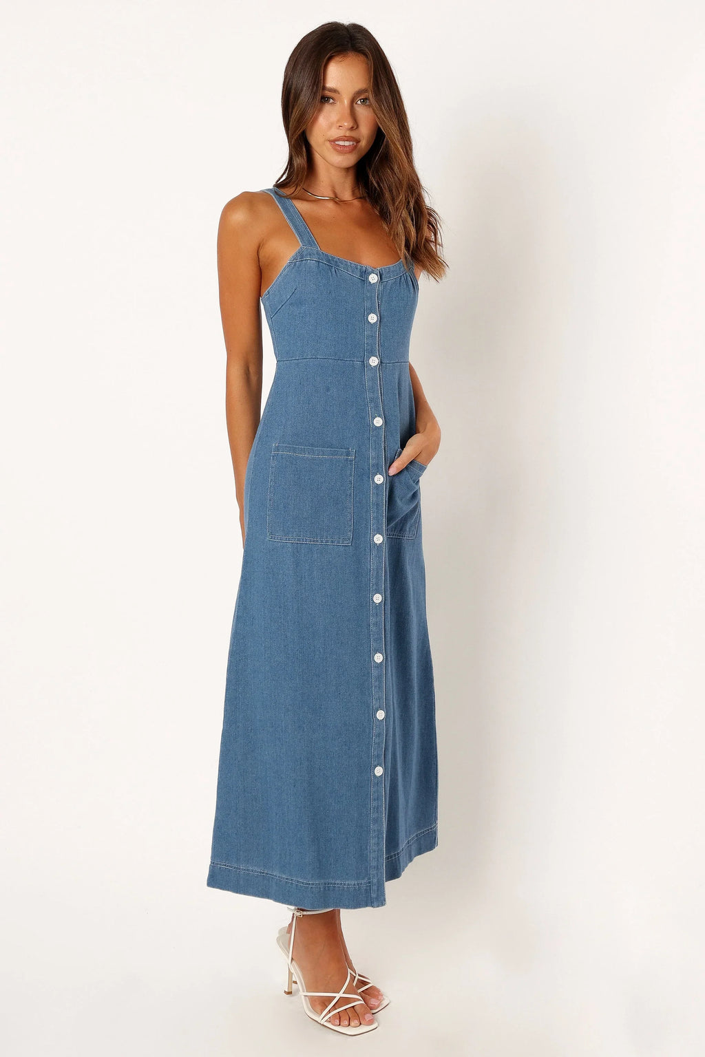 Robe Bettie mi-longue en jean