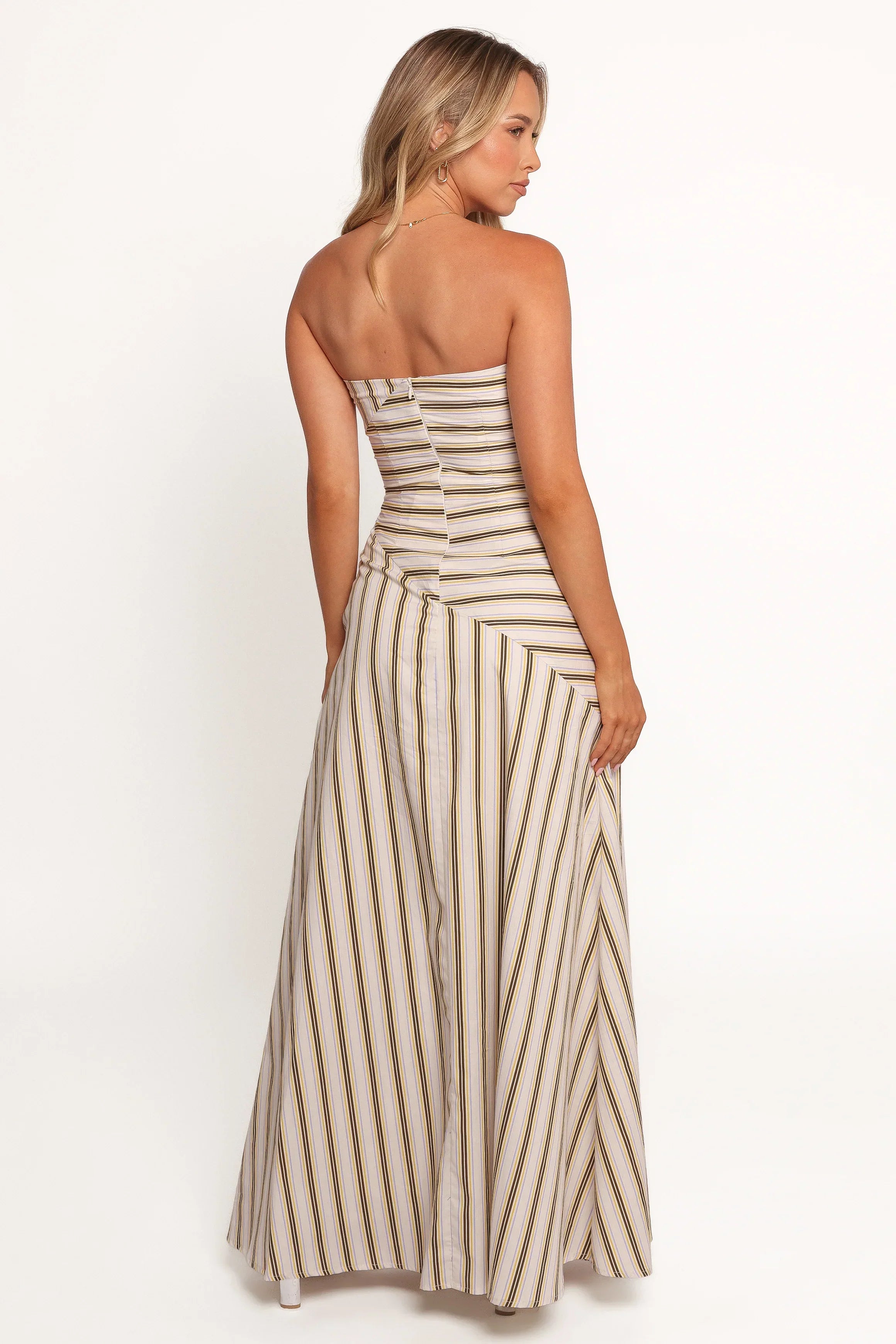 Robe longue Maliah - Rayures Vory