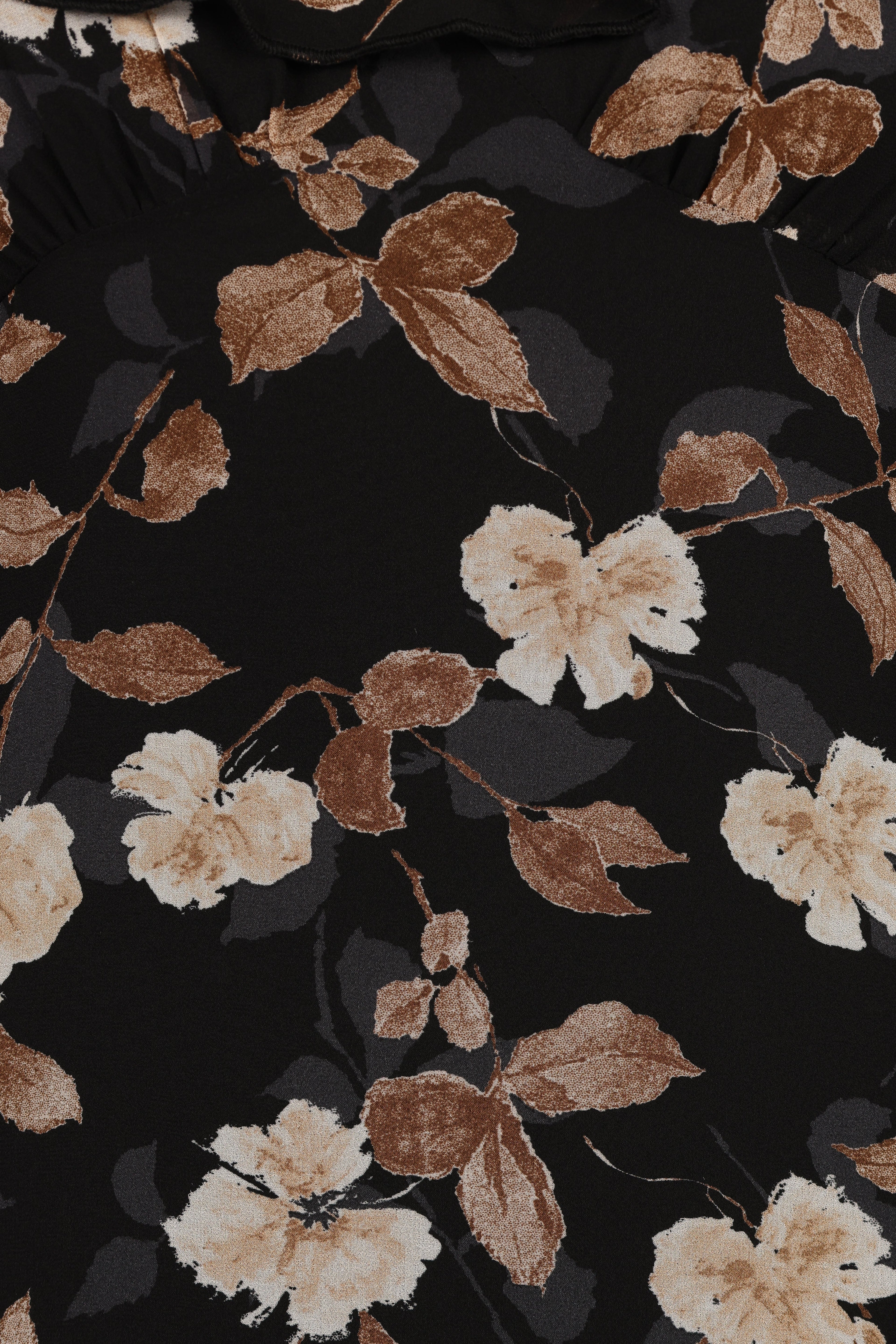 Robe longue Irelynn - Imprimé floral noir