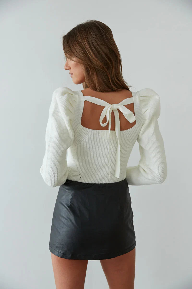 Mini-jupe-culotte Kourt en similicuir