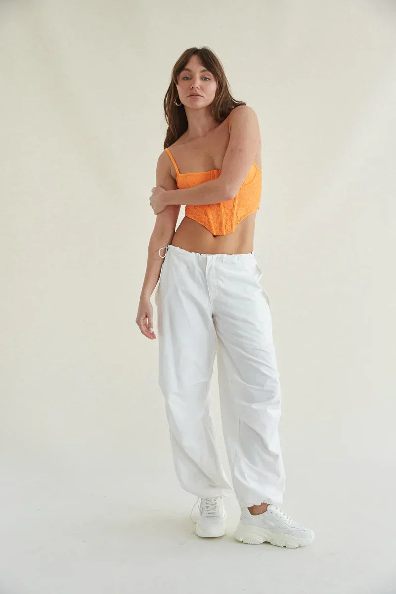 Pantalon parachute Shi à cordon de serrage
