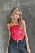 Haut bustier Harley en similicuir