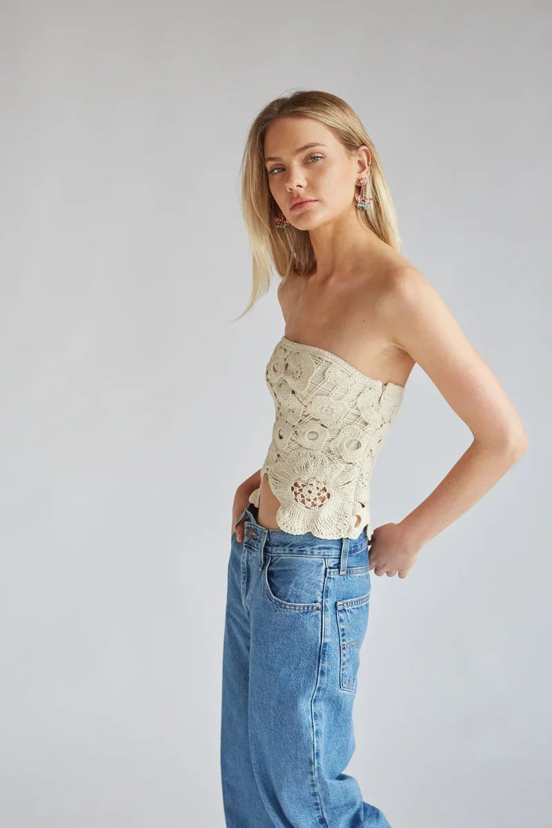Haut bustier en crochet Sawyer