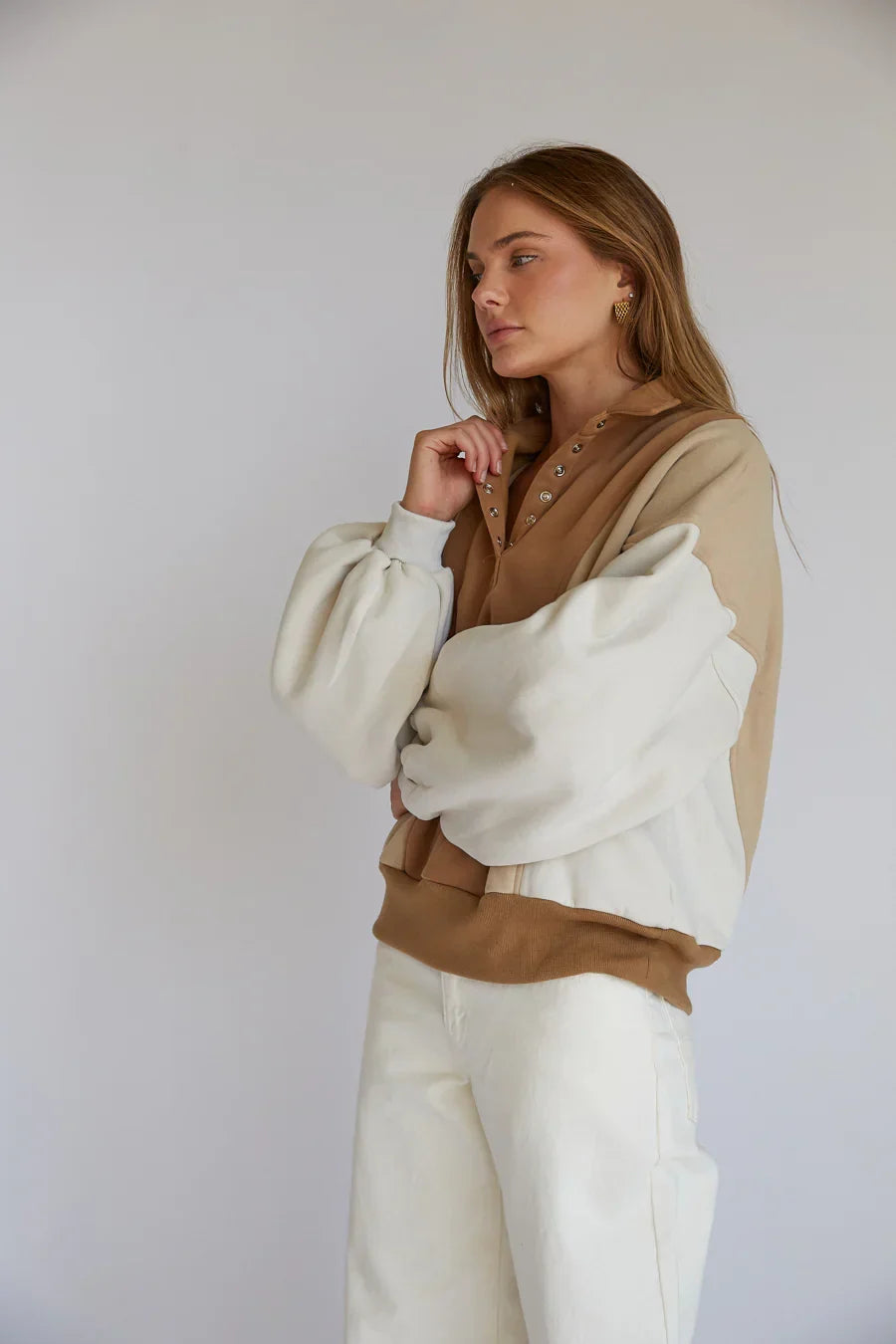 Sweat-shirt boutonné Ivy Quarter