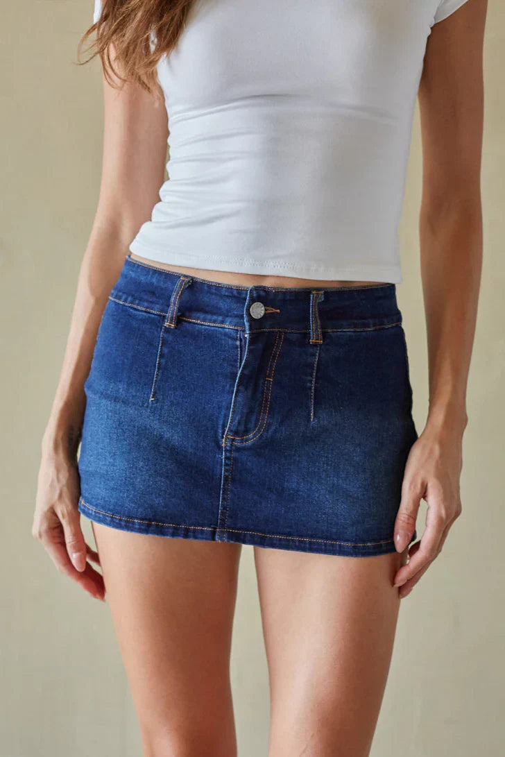 Mini-jupe short en jean Hartley
