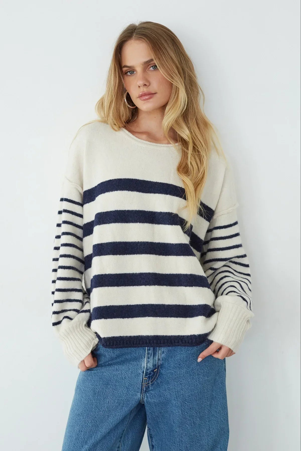 Pull oversize rayé Charlotte