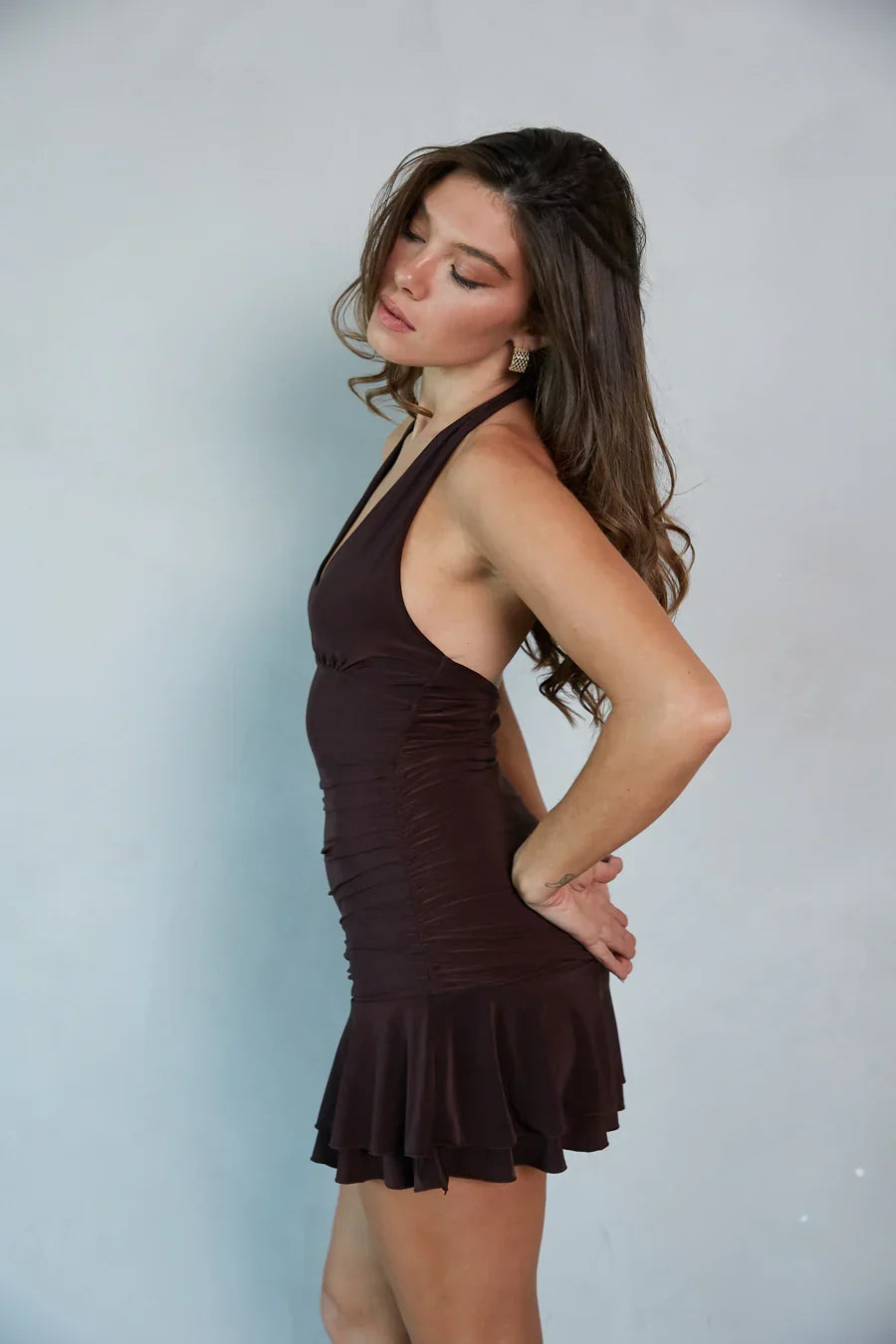 Mini-robe moulante Mia Halter