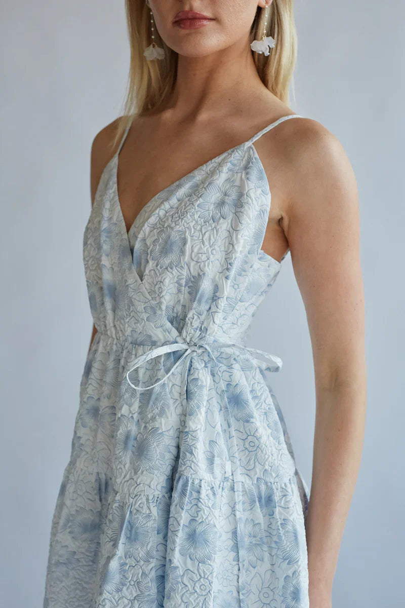 Mini-robe portefeuille fleurie Whitney