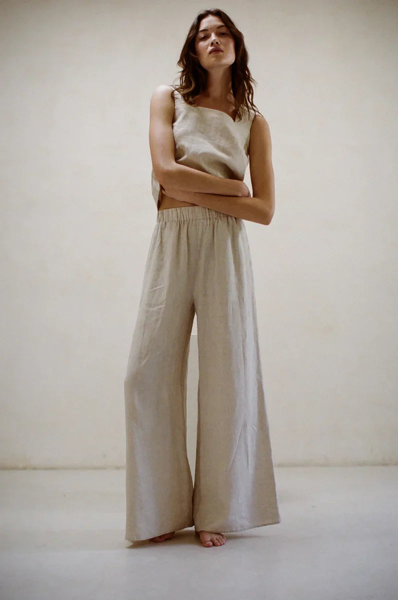 Pantalon large en lin Cove