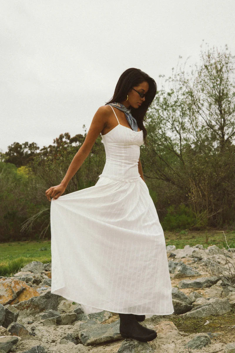 Robe longue froncée Nataly