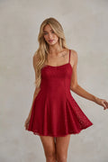 Mini-robe évasée en dentelle Betty