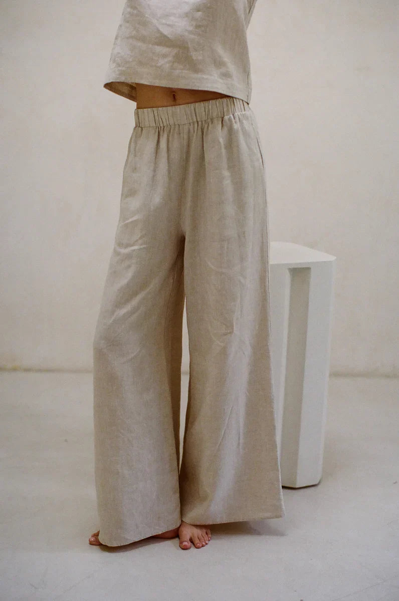Pantalon large en lin Cove